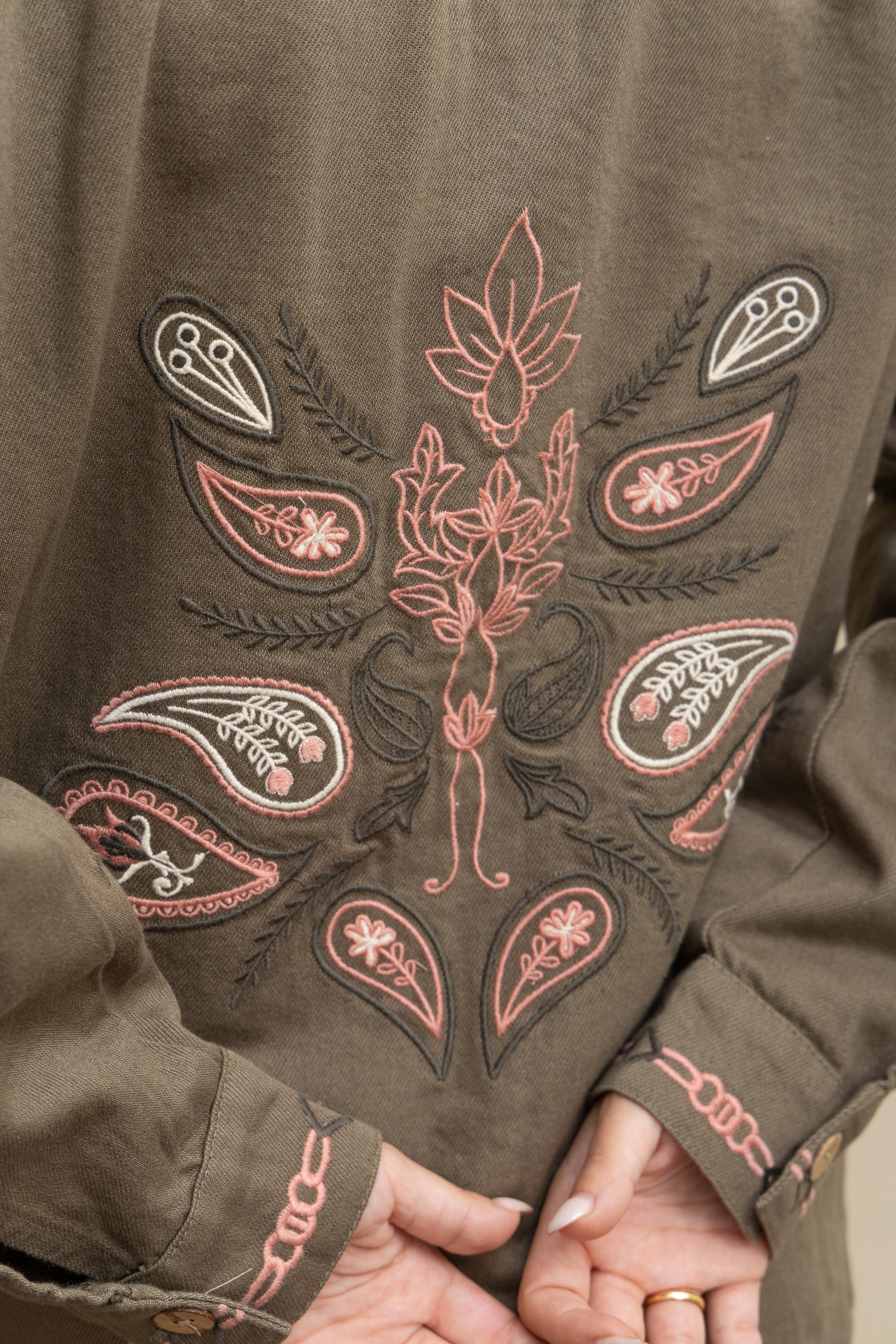 Image of Olive Gabardine Jacket – Sophisticated, and Timeless